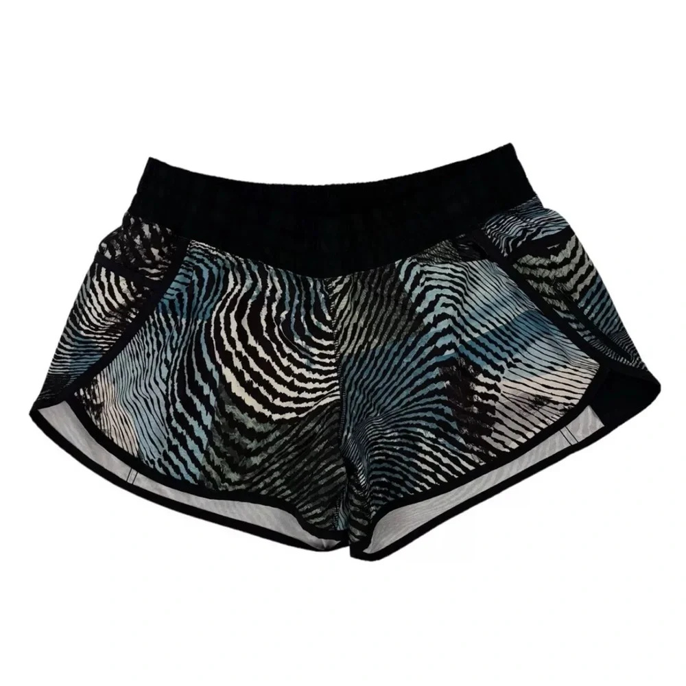 LULULEMON SEAWHEEZE SHORTS TRACKER III 4" SECRET SOCIETY TOFINO TEAL SIZE 12 - Picture 2 of 8